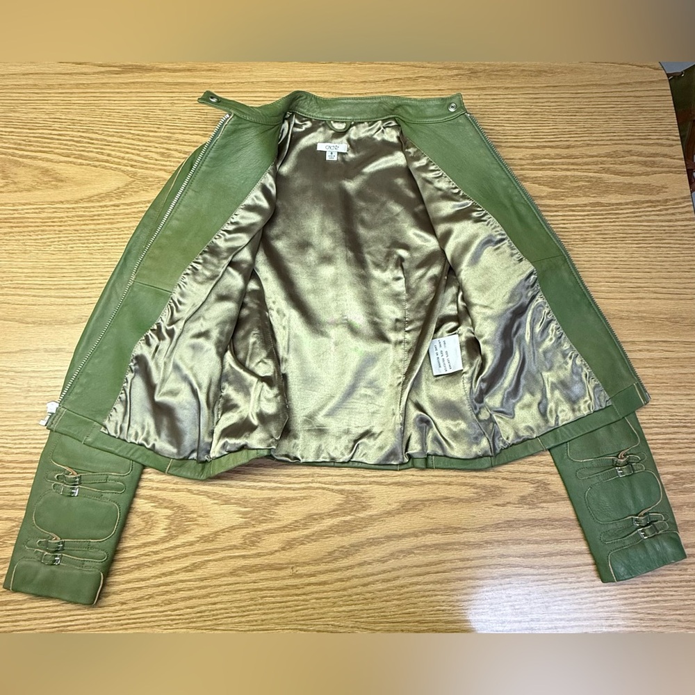 Cache Olive Green Leather Jacket - image 6